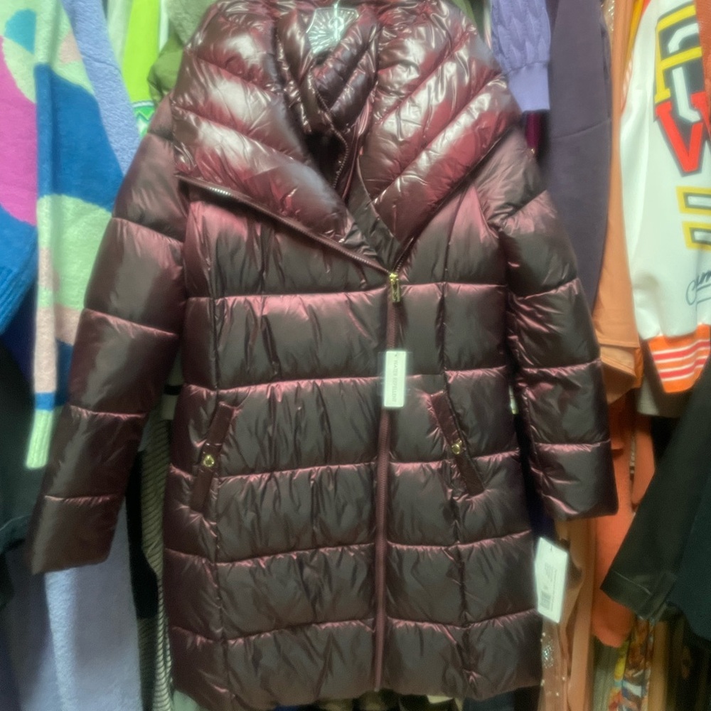 Via Spiga Deep Red Puffer Jacket